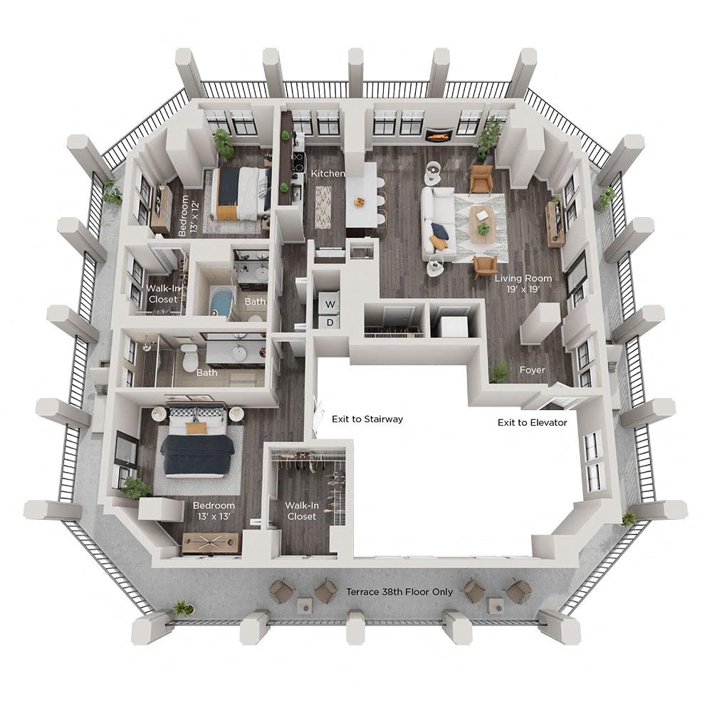 TCC7 Apartment Floor Plan