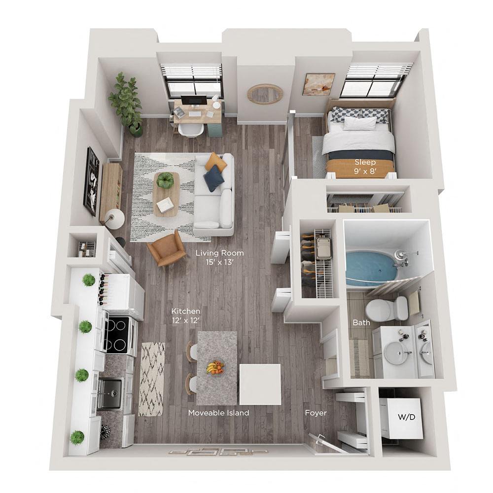 V Apartment Floor Plan