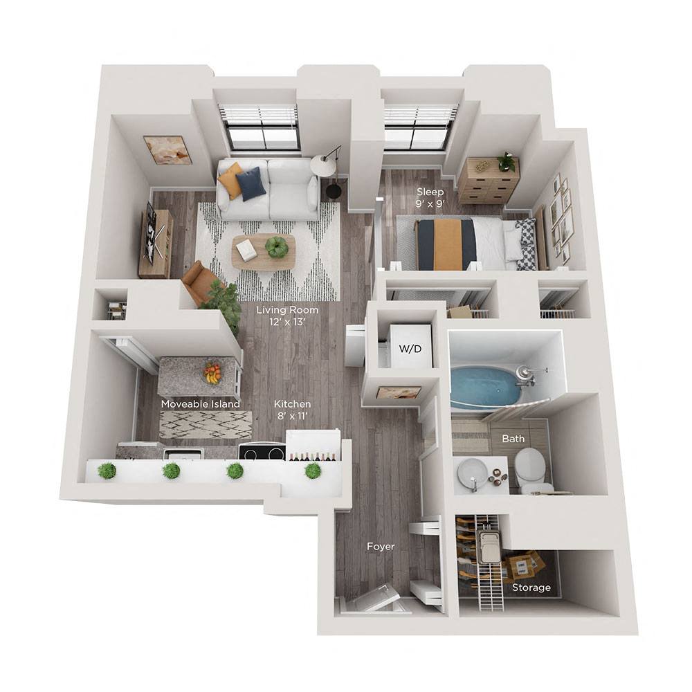 V1 Apartment Floor Plan