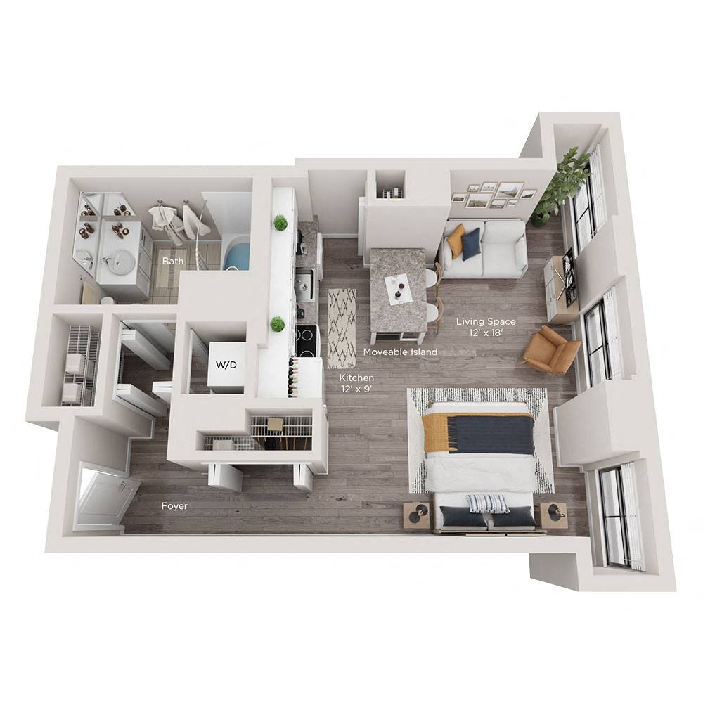 0 bedroom apartment for rent